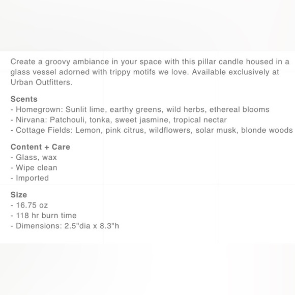 NEW UO hippies always welcome pillar candle - Picture 6 of 6